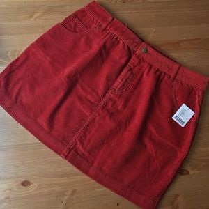 Urban Outfitters Burnt Orange Corduroy Skirt sz 12